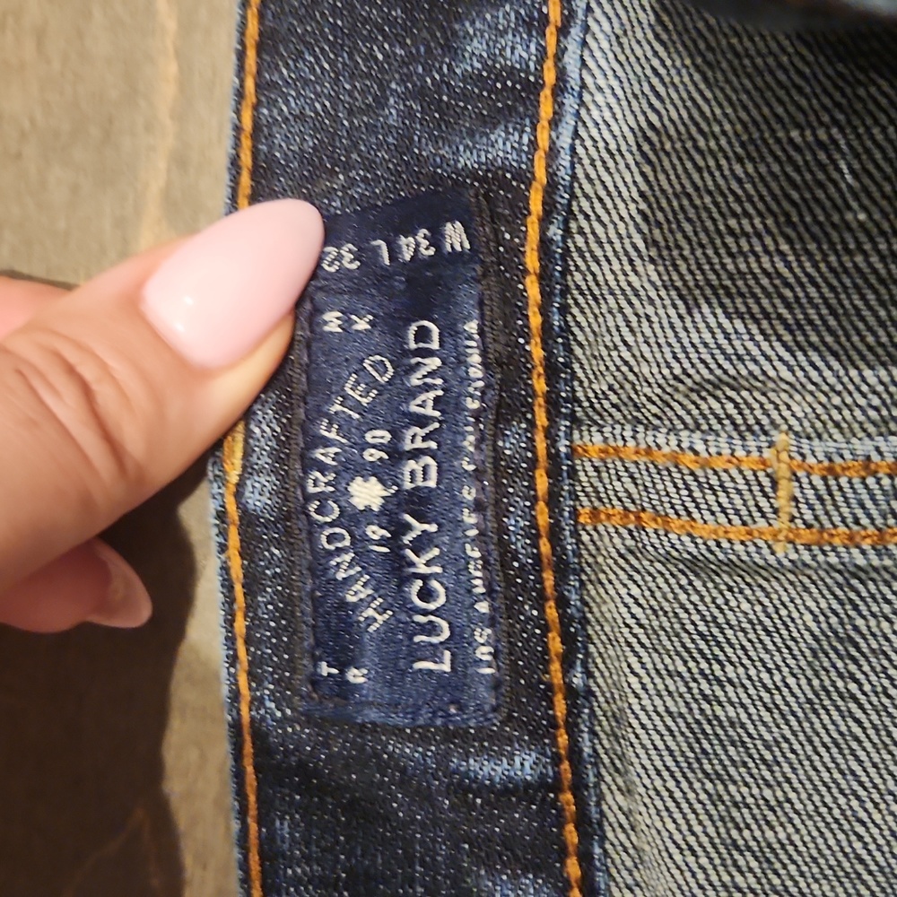 Lucky Brand Men's Denim Jeans 221 Original Straight Size 34W × 32L - Picture 2 of 4